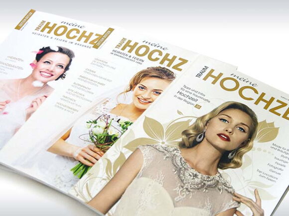 Layout, Text und Druck der Magazine "Meine Traumhochzeit"