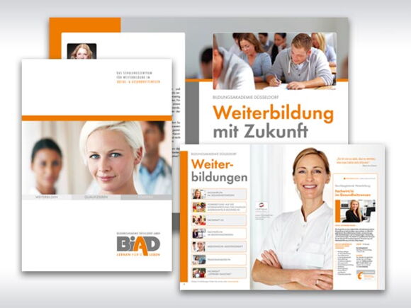 Prospektdesign und Druck, 16 seiter DIN A4 mit Ringösenheftung