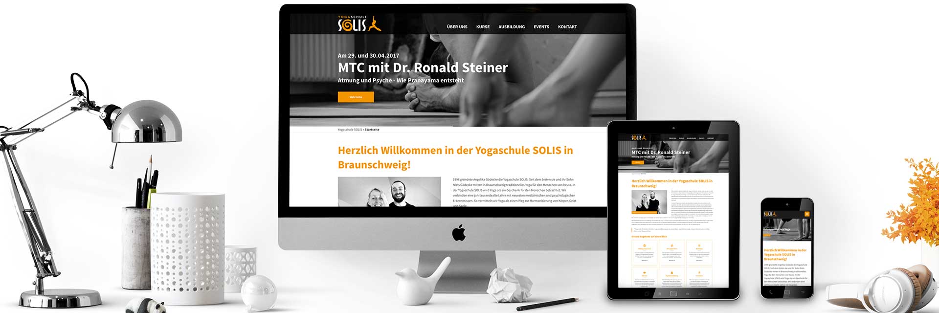 Webdesign für die Yogaschule SOLIS in Braunschweig